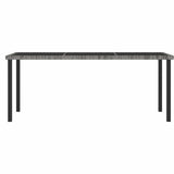 vidaXL 9 Piece Garden Dining Set Poly Rattan Gray 5704