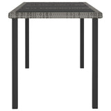 vidaXL 9 Piece Garden Dining Set Poly Rattan Gray 5704
