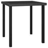 vidaXL 3 Piece Garden Dining Set Poly Rattan Black 5705