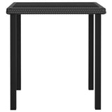 vidaXL 3 Piece Garden Dining Set Poly Rattan Black 5705