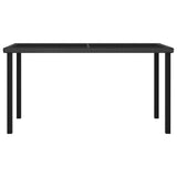 vidaXL 5 Piece Garden Dining Set Poly Rattan Black 5707