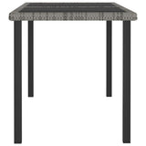 vidaXL 7 Piece Garden Dining Set Poly Rattan Gray 5714