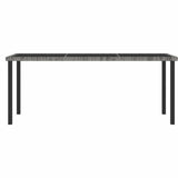 vidaXL 7 Piece Garden Dining Set Poly Rattan Gray 5715