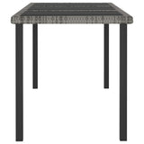 vidaXL 7 Piece Garden Dining Set Poly Rattan Gray 5715