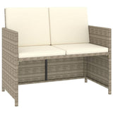 vidaXL 6 Piece Outdoor Dining Set with Cushions Poly Rattan Beige 5989