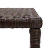 vidaXL Coffee Table Brown 27.6"x15.7"x15" Poly Rattan 6002