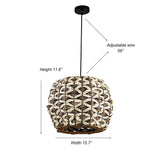 Globe Wicker Rattan Pendant Light