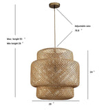 Drusilla Single Light Rattan Pendant Light