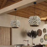 Globe Wicker Rattan Pendant Light