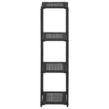 vidaXL Storage Shelf Black Poly Rattan Store Rack Shelf Organizer Multi Sizes