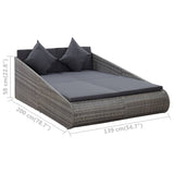 vidaXL Garden Bed Gray 78.7"x54.7" Poly Rattan