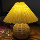 Vintage Rattan Table Lamp