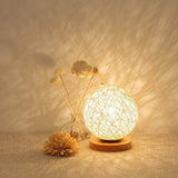 Moon Table Lamp Dimmable Linen Ball