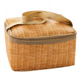 Portable Wicker Rattan Outdoor Picnic Bag Or Basket