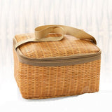 Portable Wicker Rattan Outdoor Picnic Bag Or Basket