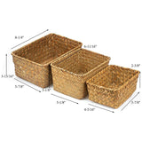 Multisize Handmade Rattan Shelf Baskets & Home Storage Bins
