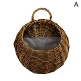 1pc Wall-mounted Rattan Flower Basket