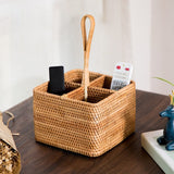 Handmade Rattan Woven Basket Portable Autumn Vine Box