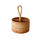 Handmade Rattan Woven Basket Portable Autumn Vine Box