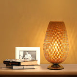 Japanese rattan table lamp